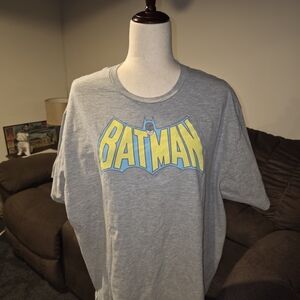 Batman Gray and Yellow Short Sleeve Tee
